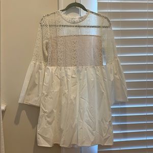 White Lace Cocktail Dress (open back)